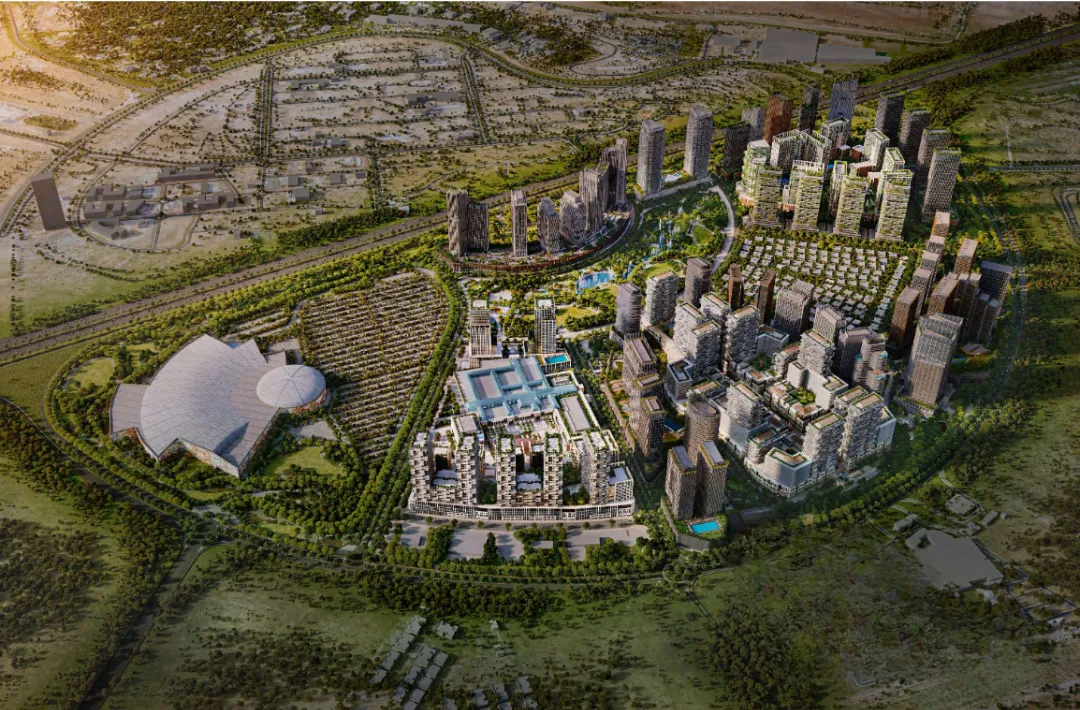 Dubai location map showing Azizi Milan's strategic position